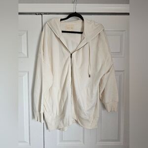 Ivory Dolman Sleeve Hoodie Sweatshirt - American Eagle